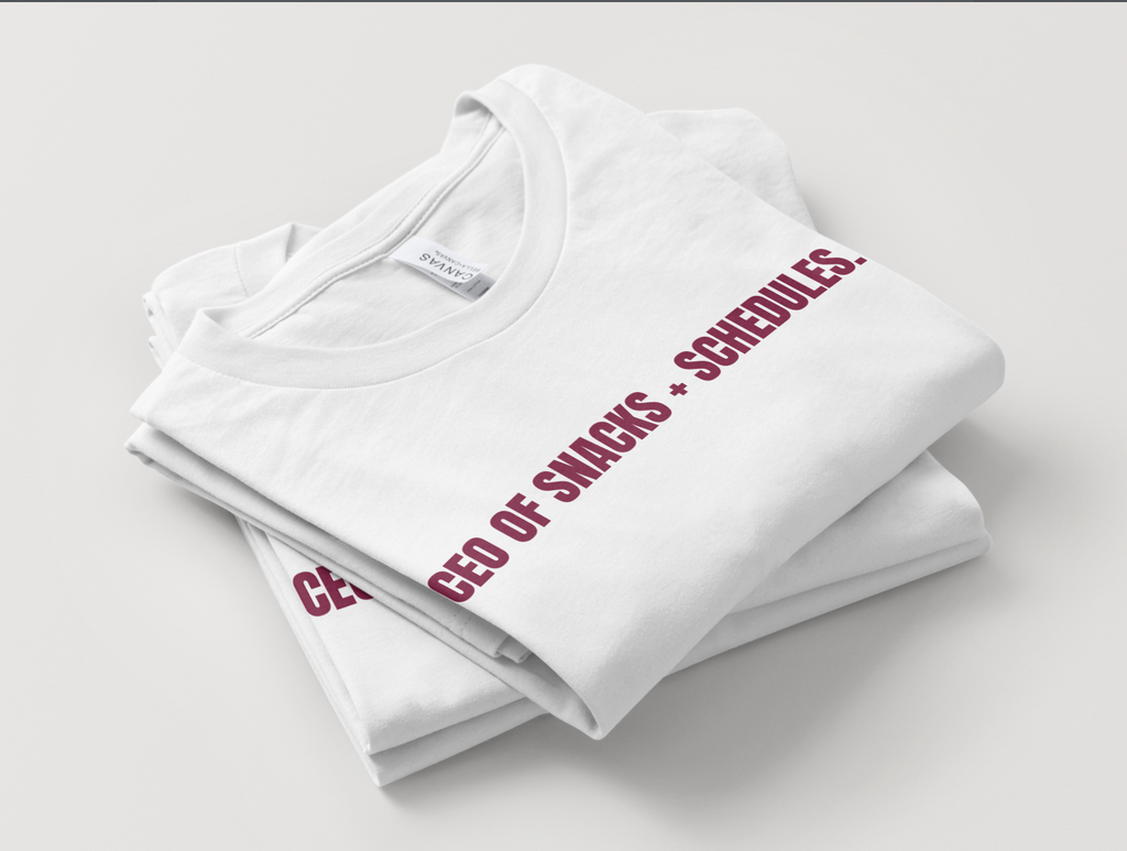 "CEO of Snacks + Schedules" Classic Fit Tee