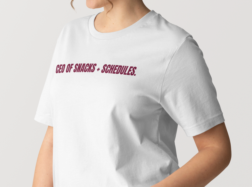 "CEO of Snacks + Schedules" Classic Fit Tee