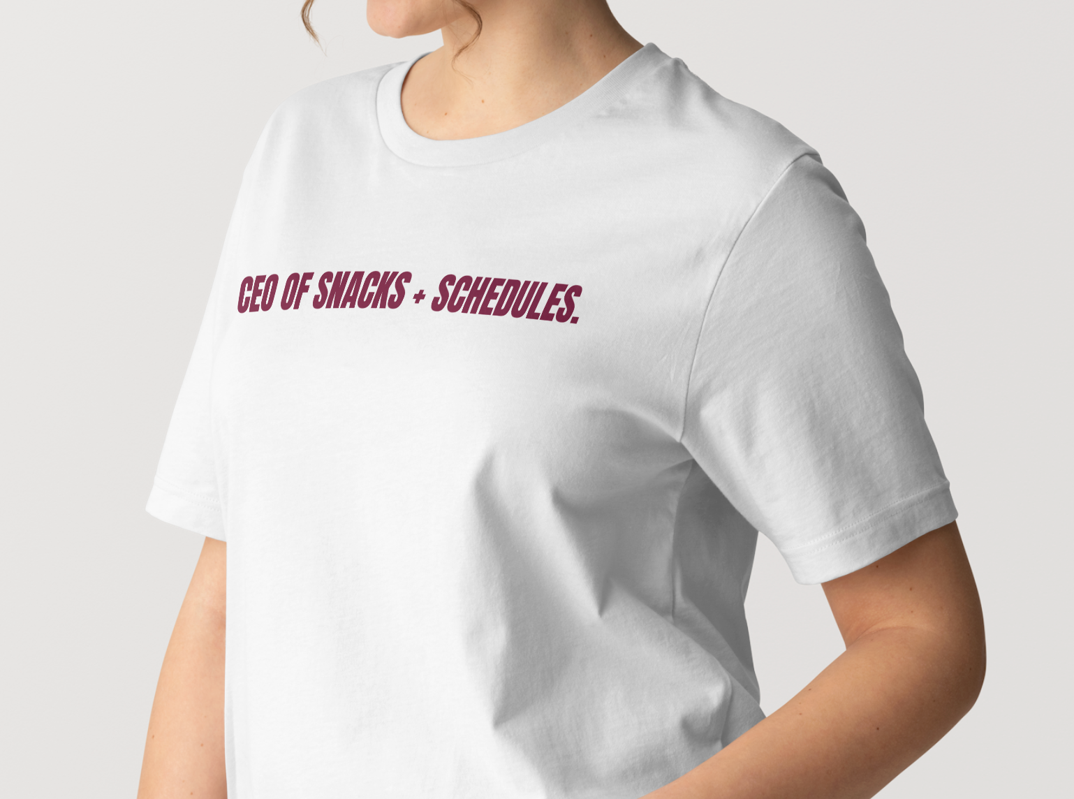 "CEO of Snacks + Schedules" Classic Fit Tee